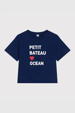 Petit Bateau Le Boxy T-Shirt with Slogan