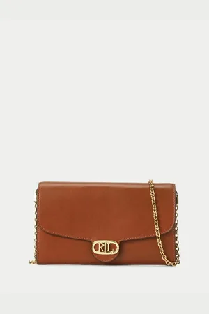 Ralph Lauren Leather Clutch Bag with Shoulder Strap