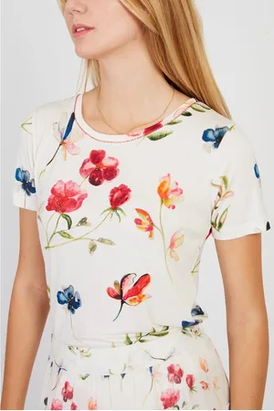 Derhy Zizanie Printed T-Shirt with Crew Neck