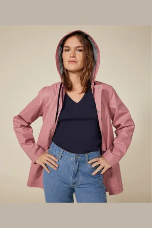 Petit Bateau Mid-Length Hooded Raincoat, Mid-Season