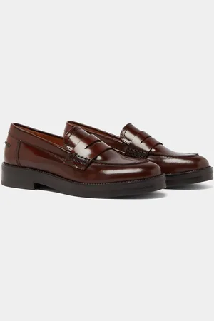 Jonak Mirna Leather Loafers with Chunky Heel
