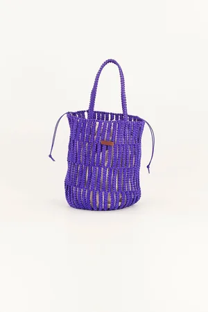 Sessun Macrame Leather Bucket Bag, MIMI TARA