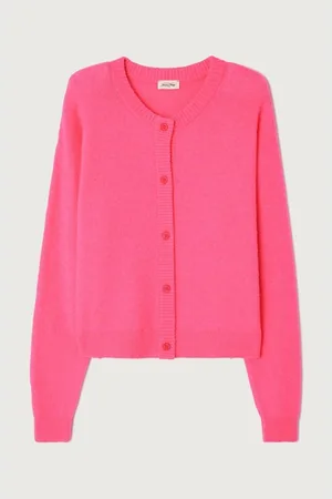 American Vintage Damsville Crew Neck Cardigan with Long Sleeves
