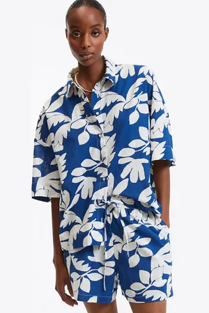 La Redoute Printed Oversized Shirt with Elbow-Length Sleeves