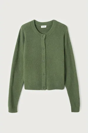 American Vintage Damsville Crew Neck Cardigan with Long Sleeves