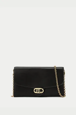 Ralph Lauren Leather Clutch Bag with Shoulder Strap