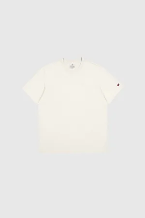 Champion Cotton Crew Neck T-Shirt with Embroidered Logo and Short Sleeves