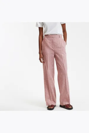 La Redoute Straight Linen/cotton Trousers with Wide Leg