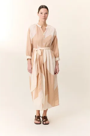 Leon & Harper Loose Fit Midi Dress, 3/4 Length Sleeves, Runa