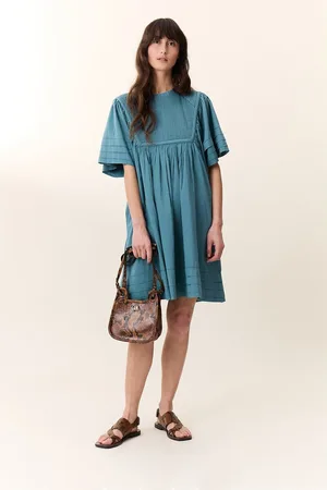 Leon & Harper Mini Dress with Short Butterfly Sleeves, Rigby
