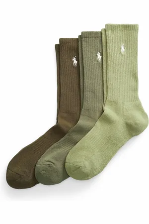 Ralph Lauren Pack of 3 Pairs of Crew Socks in Cotton Mix