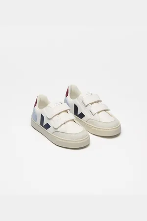 Veja Kids Small V-12 Leather Trainers