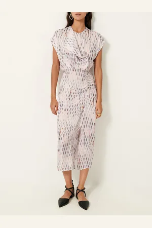 Sessun Buenasera Printed Midi Dress with Short Sleeves