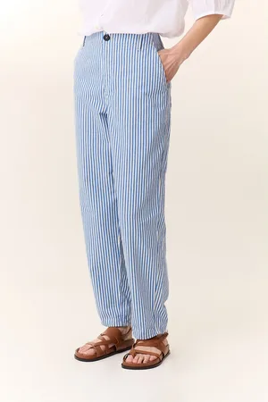 Leon & Harper Straight Striped Trousers, Armina