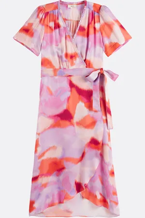 Suncoo Fluid Printed Wrap Dress, CLELIE