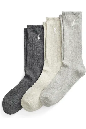 Ralph Lauren Pack of 3 Pairs of Crew Socks in Cotton Mix