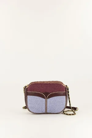 Sessun Zip-Up Bag with Chain Shoulder Strap, DIVINE
