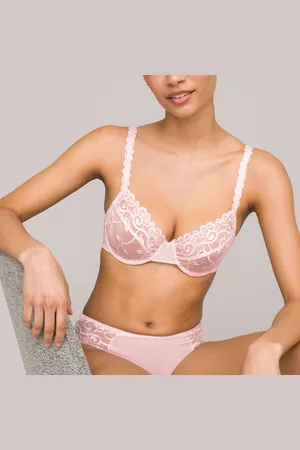 ANNE WEYBURN Lyssa Full Cup Bra in Embroidered Tulle