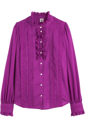 La Redoute Signatures Eugenie Cotton Blouse with Ruffles