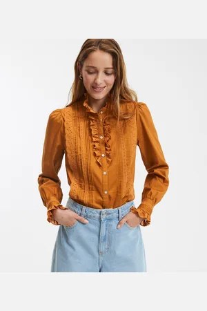 La Redoute Signatures Eugenie Cotton Blouse with Ruffles
