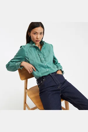 La Redoute Signatures Eugenie Cotton Blouse with Ruffles