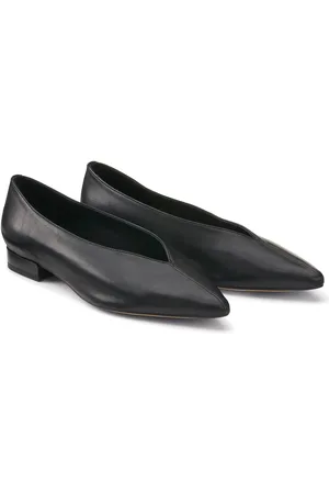 La Redoute Leather Pointed Ballet Flats