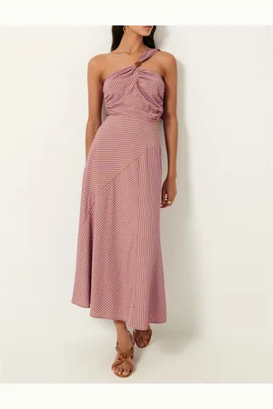 Sessun Venetia Asymmetric Maxi Dress in Striped Print