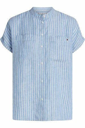 Tommy Hilfiger Linen Short Sleeve Blouse