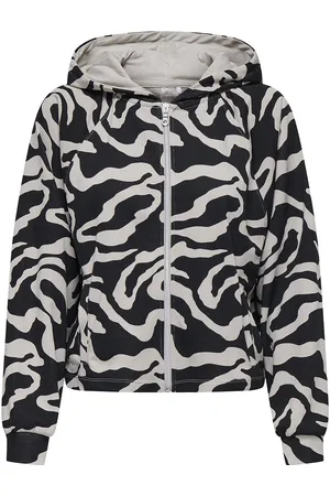 ONLY Graphic Print Zipped Hoodie