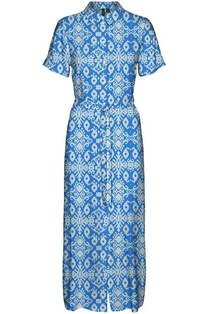 VERO MODA Printed Maxi Dress with High Neck