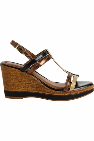 Tamaris Leather Wedge Sandals