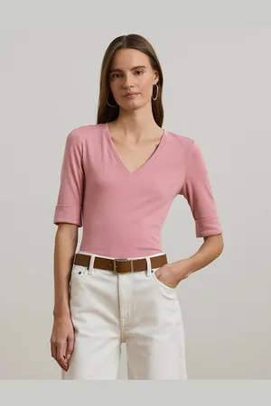 Ralph Lauren V-Neck T-Shirt with 3/4 Length Sleeves