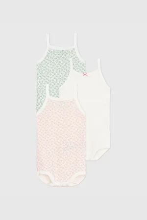 Petit Bateau Pack of 3 Cami Bodysuits