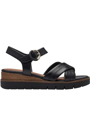 Tamaris Leather Wedge Sandals