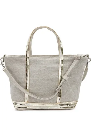 Vanessa Bruno Linen XS Tote Bag with Sequin Trim