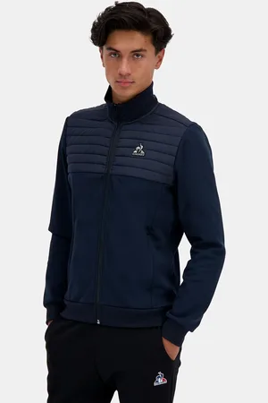 Le Coq Sportif Hybrid Zip-Up Jacket with High Neck