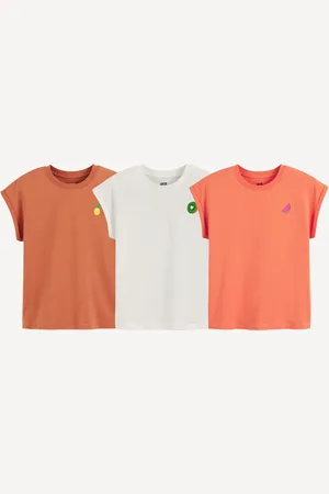 La Redoute Pack of 3 Round-Neck T-Shirts, Fruit Print