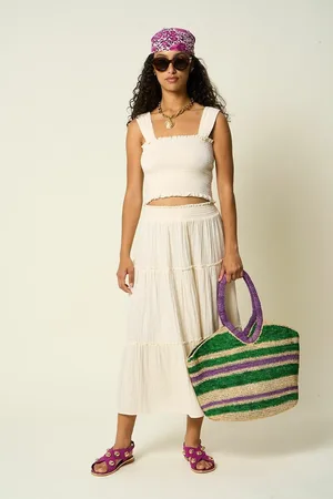 Petite Mendigote Soleil Striped Basket