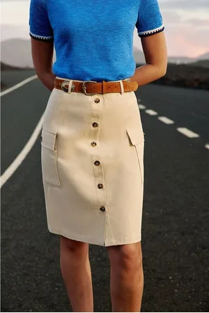 La Petite Etoile Buttoned Knee Skirt, JOEY
