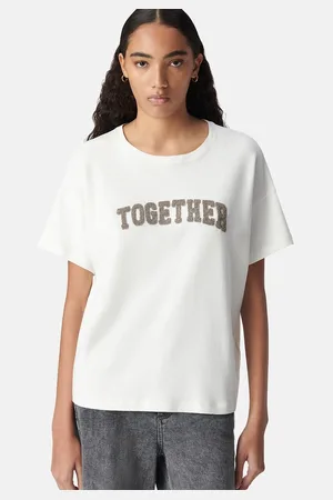 IKKS Crew Neck Short-Sleeved Slogan T-Shirt