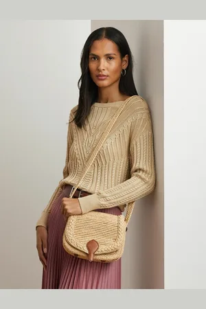 Ralph Lauren Colbie Raffia Shoulder Bag