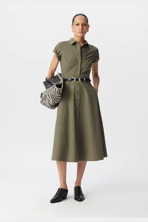 IKKS Short-Sleeved Mid-Length Shirt Dress