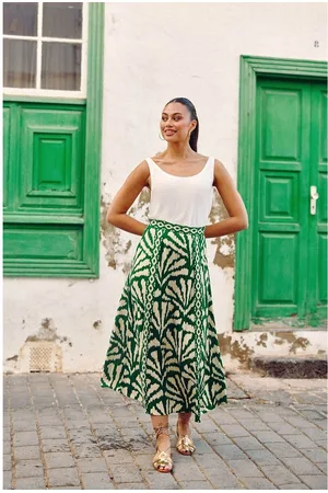 La Petite Etoile Printed Flared Mid-Length Skirt, JENNA