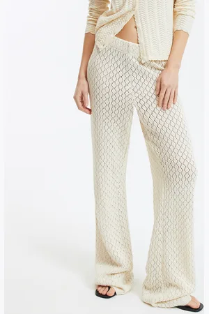 La Redoute Wide-Leg Trousers, Openwork Knit, Crochet Style