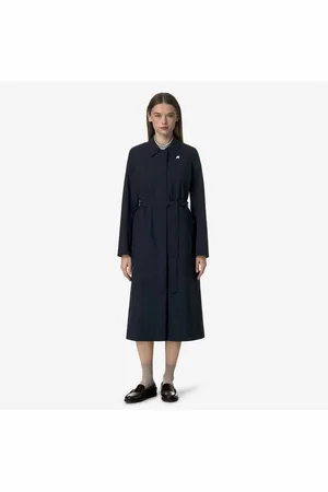 K-Way Barbra Stretch 2L Long Trench Coat Windbreaker
