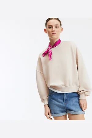 La Redoute Loose-Fitting, Short Sweatshirt, Round Collar