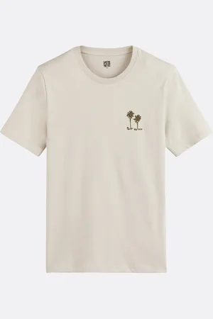 La Redoute Embroidered Crew Neck T-Shirt with Short Sleeves