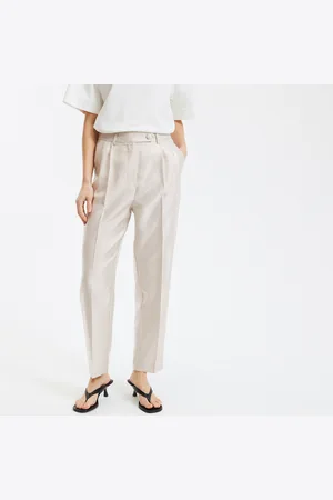La Redoute Wide Leg Trousers with Pleats, Satin Finish