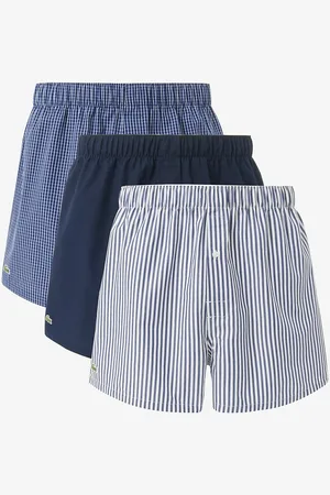 Lacoste Pack of 3 Striped Cotton Boxer Shorts
