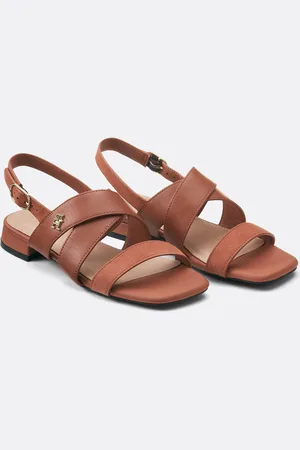 Tommy Hilfiger Leather Sandals with Small Heels